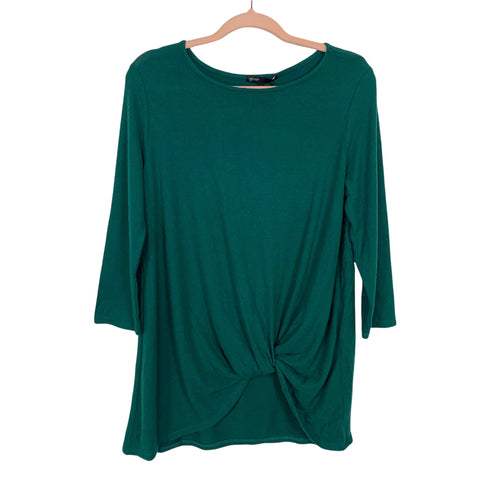 Gibson Hunter Green Front Twist Top NWT- Size M