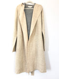 Lovestitch Tan Hooded Duster Cardigan- Size M/L