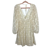 LPA Cream Lace Balloon Sleeve Dress- Size M