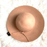Bienvenu Camel Wool Wide Brim Hat NWT- Size 57cm