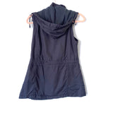 YMI Charcoal Zipper and Snap Removable Hood Vest NWT- Size S