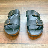 Maurices Black Double Strap Slip On Sandals- Size 10 (Brand new condition!)