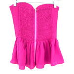 Buddy Love Fuchsia Strapless Top (with boning)- Size S
