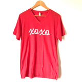 Bella-Canvas Red Short Sleeve “xoxo” Graphic Tee- Size M