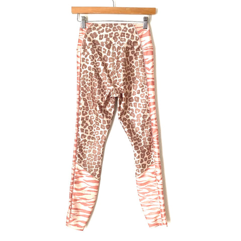 Good American High Waist Mixed Animal Print Leggings (we have matching top)-Size 1 (Inseam 29”)