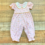 Serendipity Pink Floral Mustard Collared Outfit- Size 6M