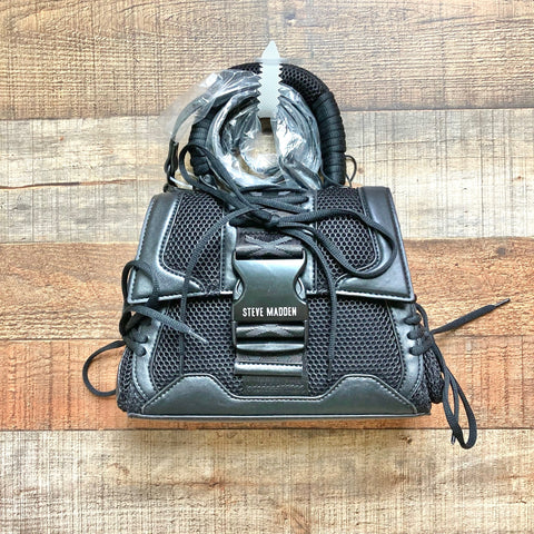 Steve Madden Black Handbag with Crossbody Strap NWT (see notes)