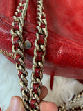Rebecca Minkoff Red Zipper Bag with Gold Chain (see notes)