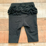 Old Navy Black Ruffle Bottom Leggings- Size 0-3M