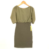 Alice & Olivia Olive Green Bandage Dress with Open Back NWT- Size 2
