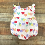 Pink Chicken White Heart Print Bubble- Size 18/24M (sold out online)