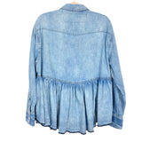 Free People by We the Free Denim Snap Up Babydoll Top- Size XS (sold out online)