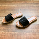 Time and True Black Memory Foam Espadrille Slide Sandals- Size 7.5 (BRAND NEW)