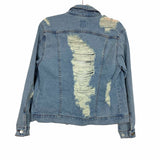 Wild Fable Light Wash Heavy Distressed Denim Jacket- Size XS