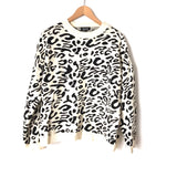 Blue B Tan Animal Print Sweater- Size S/M