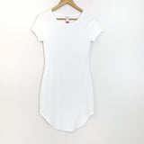 No Boundaries White Fitted T- Shirt Dress (Semi-sheer)- Size S