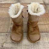 UGGS Girl's Faux Fur Bailey Bow Boots- Size 10 (see notes)