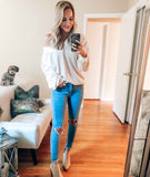 Adreamly Cream V-Neck Thermal Top NWT- Size M