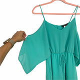 Blue Blush Seafoam Cold Shoulder Romper NWT- Size S