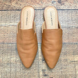 Lucky Brand Camel Leather Like Mules- Size 9