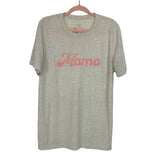 Stone + Rags Heather Natural/Pink Mama Tee- Size L (see notes)