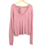 Express Open Knit Tie Back Sweater- Size M