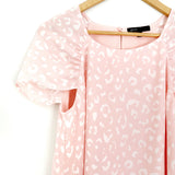 Gibson Light Pink Leopard Blouse NWT- Size XS