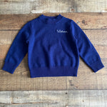 Cygnet Child Navy Wool Watson Embroidered Sweater- Size 24M