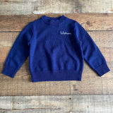 Cygnet Child Navy Wool Watson Embroidered Sweater- Size 24M