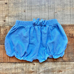 Bisby Blue with Bow and Ruffle Trim Bloomers- Size 6-12M