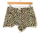 Amuse High Waisted Leopard Cutoff Shorts- Size 28