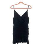 Vestique Black Front Snap V-Neck Dress- Size M