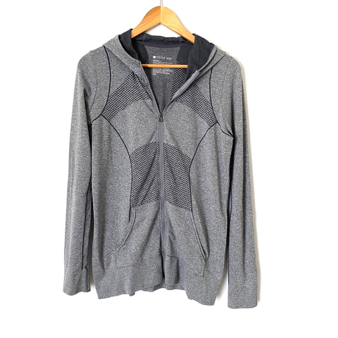 Zella Grey Zip Up Hooded Athletic Jacket- Size M