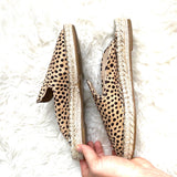 Dolce Vita Tan & Black Spotted Animal Print Slip Ons- Size 6.5