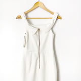 Lipsy London Love Michelle Keegan White Off the Shoulder Textured Bodycon Dress NWT- Size UK 8 (US 4)