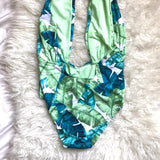Envya Palm Leaf Print One Piece Swimsuit- Size S