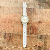 Geneva White Silicone Band Watch