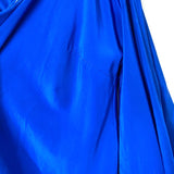 Nicole Miller Blue Batwing One Shoulder Silk Dress- Size 10 (see notes)