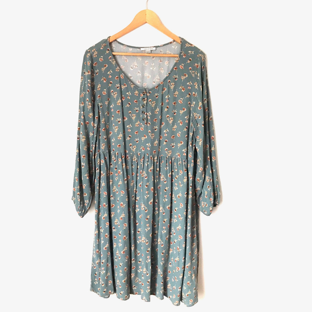 American Eagle Blue Floral Print 3/4 Sleeve Dress- Size XL The Saved Collection American Eagle Blue Floral Print 3/4 Sleeve Dress- Size XL The Saved Collection