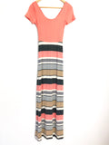Pink Lily Striped Maxi Dress with Back Opening- Size S