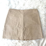 Pink Lily Corduroy Tan Skirt with Front Snaps and Pockets- Size S