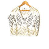 Free People White Embroidered Crop Top- Size 10