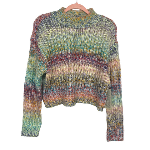 RD Style Multicolor Mock Neck Knit Sweater NWT- Size XS