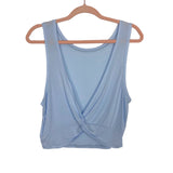 Offline by Aerie Light Blue Exposed Back with Back Twist Knot Tank- Size S (sold out online)