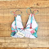 Sporlike Blue Floral Tie Piece Ruffle Bikini Set NWT- Size XL