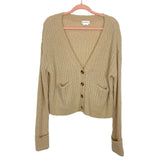 Lovers + Friends Tan Ribbed Wool Blend Sweater Cardigan- Size S