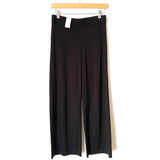 LOFT Black Wide Leg Elastic Waist Dress Pants NWT- Size XXS (Inseam 26”)