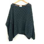 Vestique Forest Green Chenille Open Weave Sweater- Size M/L