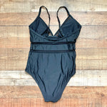 Eloquii Black Mesh Detail Padded One Piece- Size 12 (sold out online)