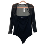 Abercrombie & Fitch Black Mesh Squareneck Bodysuit NWT- Size XL (sold out online)